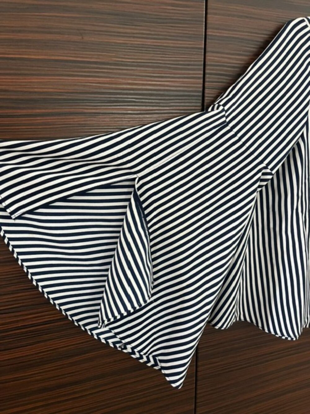 ZARA BASIC COLLECTION navy / white striped top - Picture 3 of 4